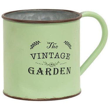 Green Metal Vintage Garden Mug - The Fox Decor